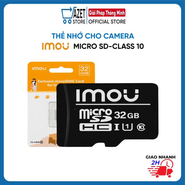 Thẻ Nhớ Camera IMOU Chuẩn Micro SD Dung Lượng 32GB Class 10 U1 Đốc Độ Cao Hàng Chính Hãng